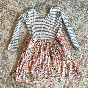 Striped and Floral Kids Little Sleepies Dress